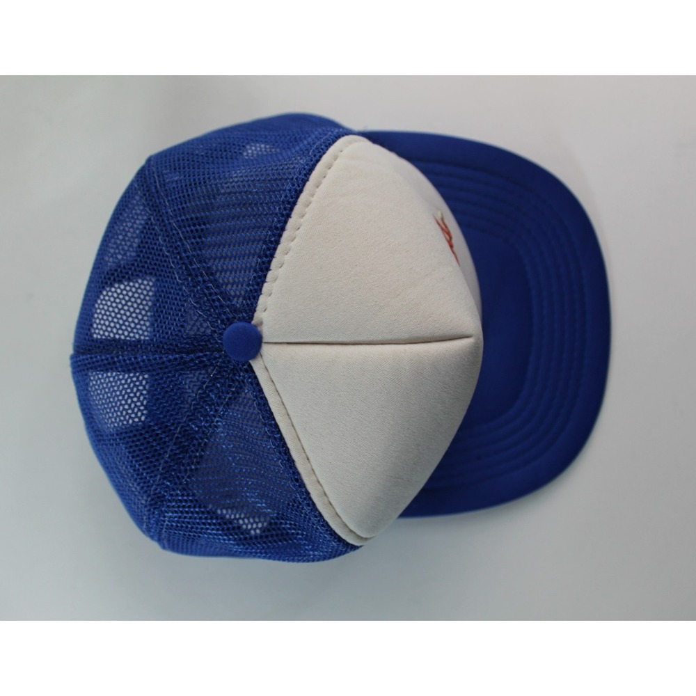 Vintage DOLLYWOOD Trucker Hat Adjustable Snapback Blue White Mesh 80's 90's - Picture 6 of 8